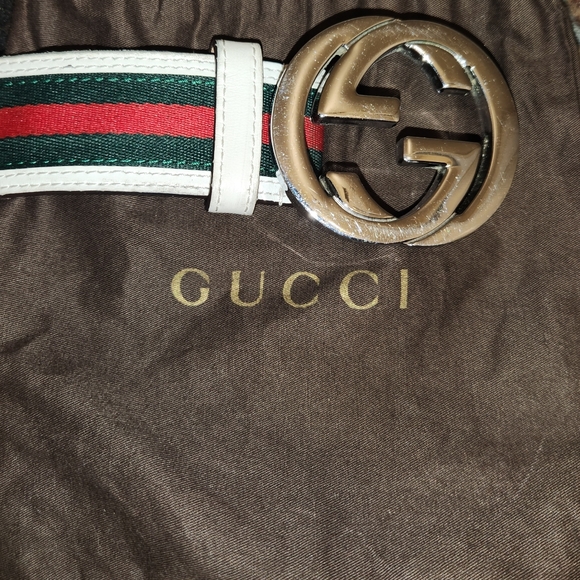 Gucci Hi-top leather sneakers with matching belt set. Size 100/40 - Picture 11 of 16